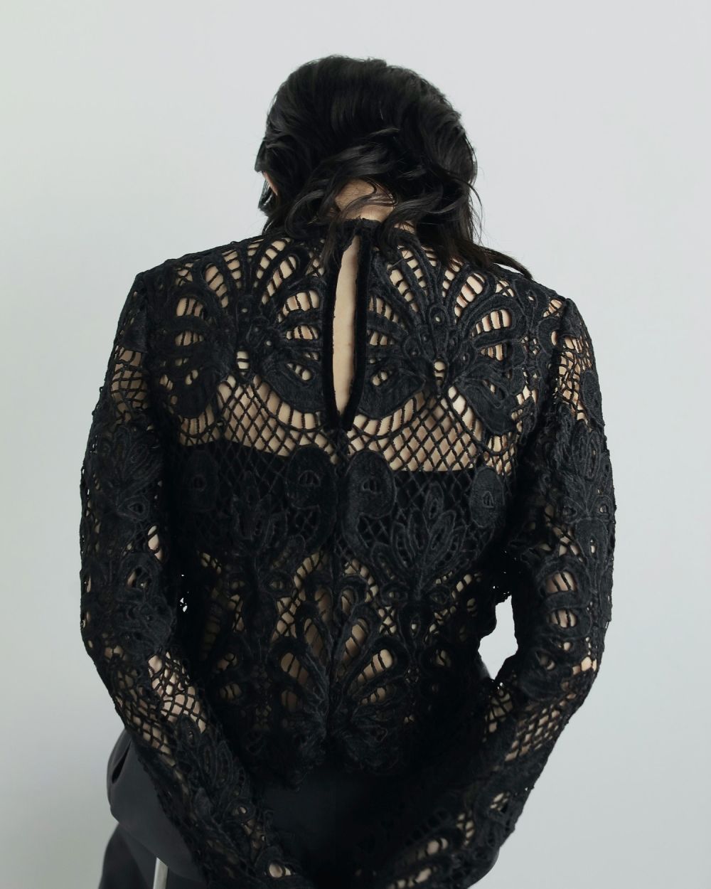 Panel Lace Blouse Panel Lace Blouse,パネル レース ブラウス,62520402,トップス,ブラウス,シャツ,レースシャツ,ànuke,アンヌーク,lifes,ライフズ,25aw