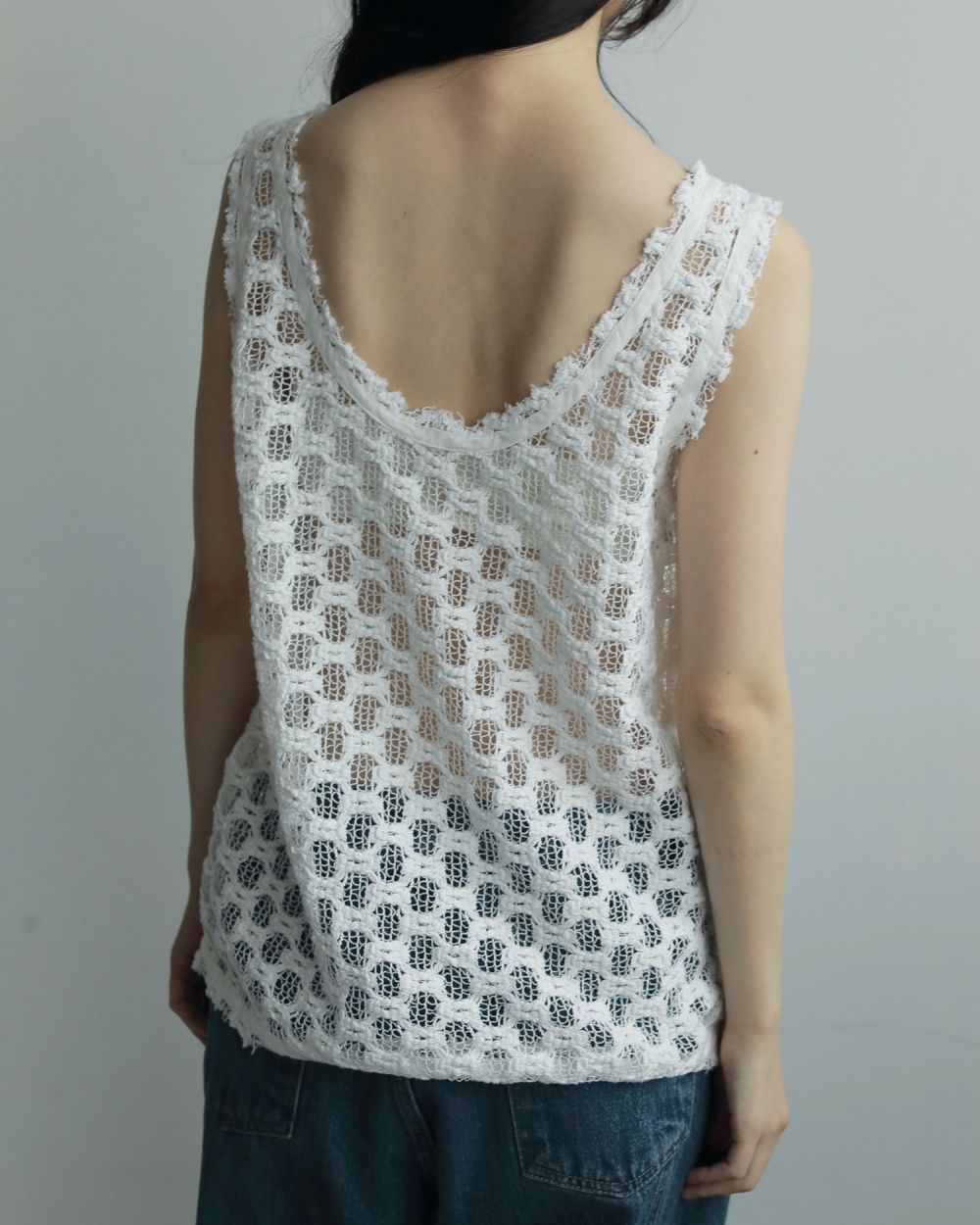 Lace Sleeveless Tops Lace Sleeveless Tops,レース スリーブレス トップス,62520403,トップス,ノースリーブ,ブラウス,レース素材,2WAY,ànuke,アンヌーク,lifes,ライフズ,25aw