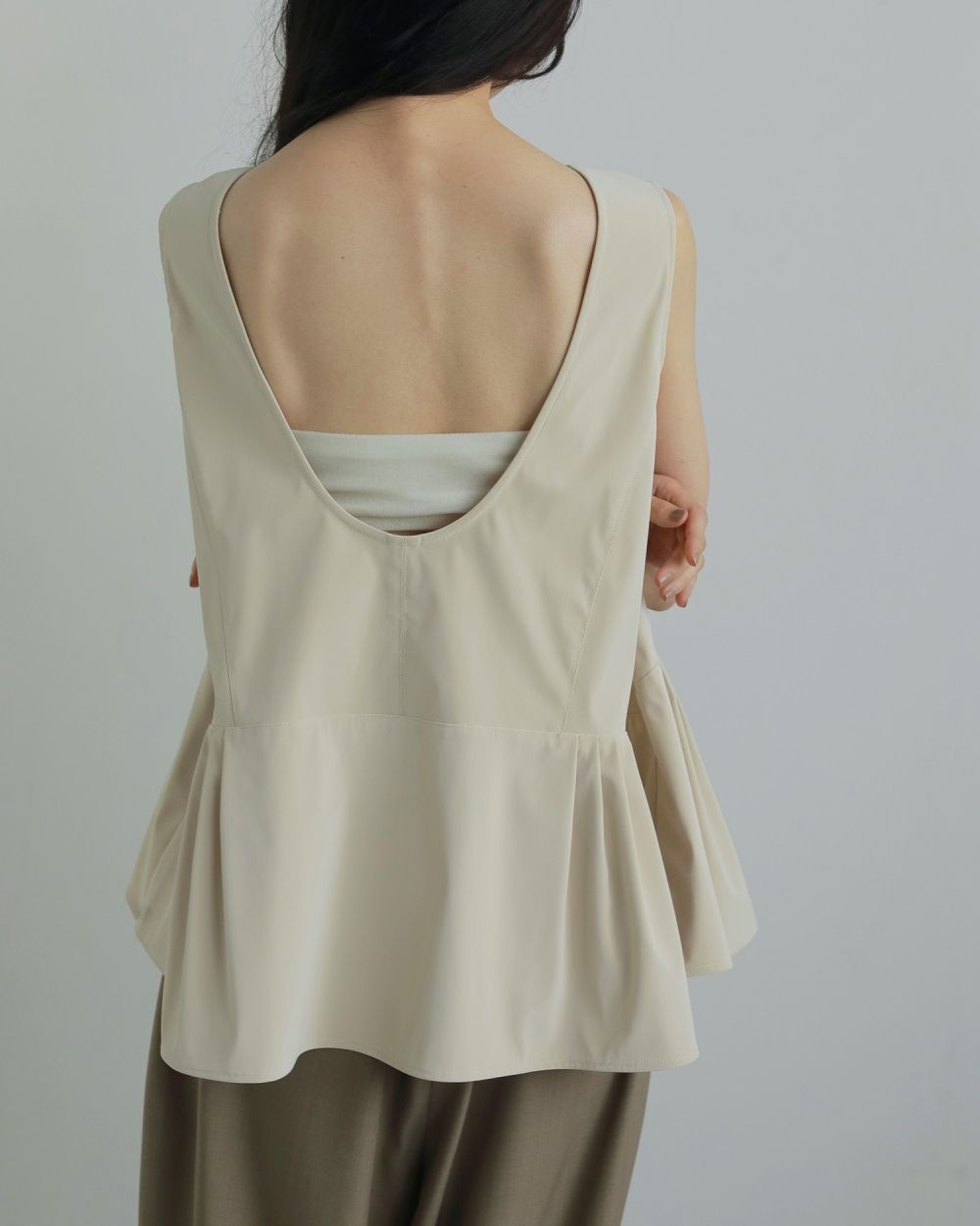 anuke アンヌーク Sheer Peplum Tops ànuke online store（アンヌーク） / Sheer Peplum TopsSheer