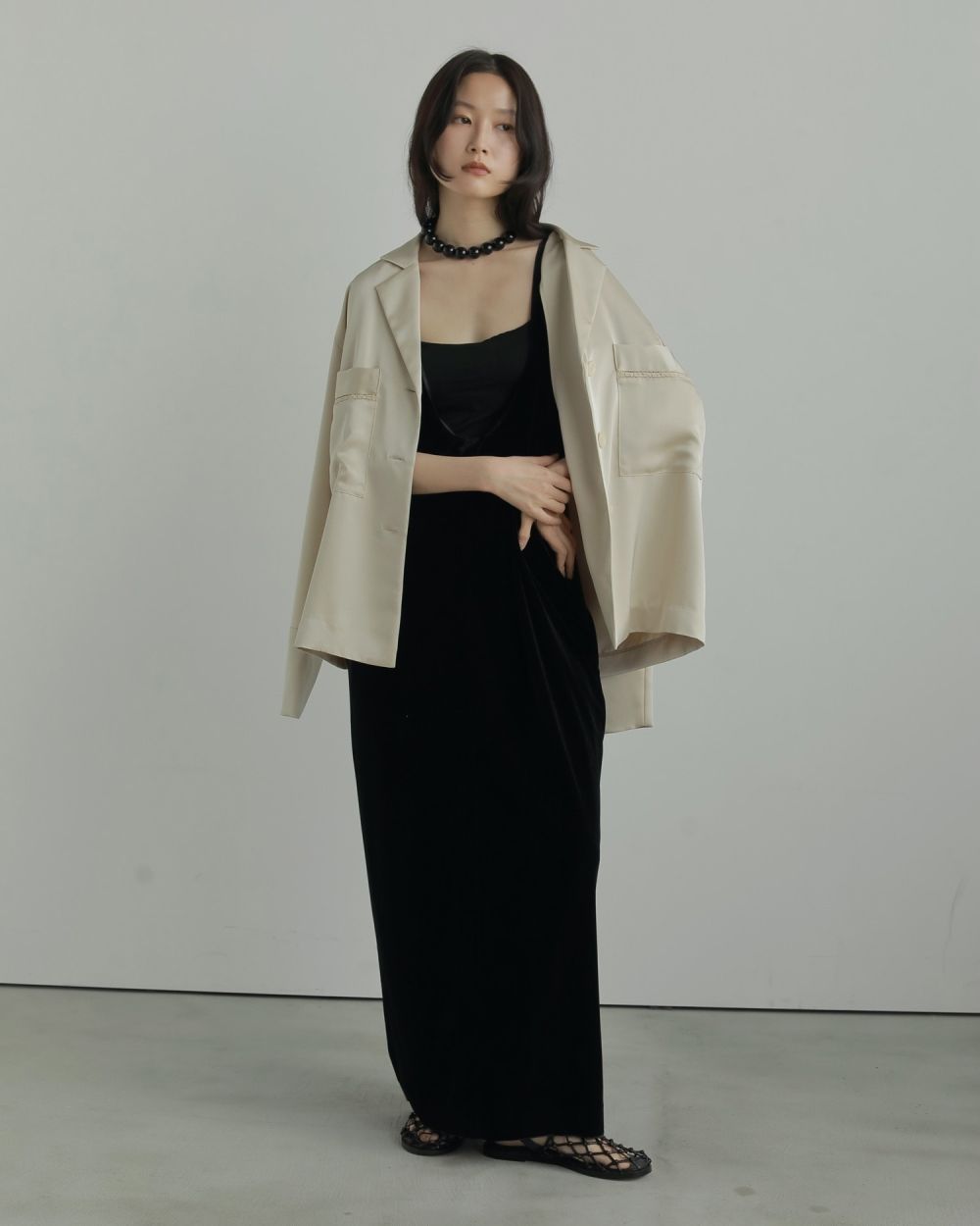 Satin Tailored Shirts Satin Tailored Shirts,サテンテーラードシャツ,62520406,シャツ,ブラウス,サテン素材,オーバーシャツ,ànuke,アンヌーク,lifes,ライフズ,25aw