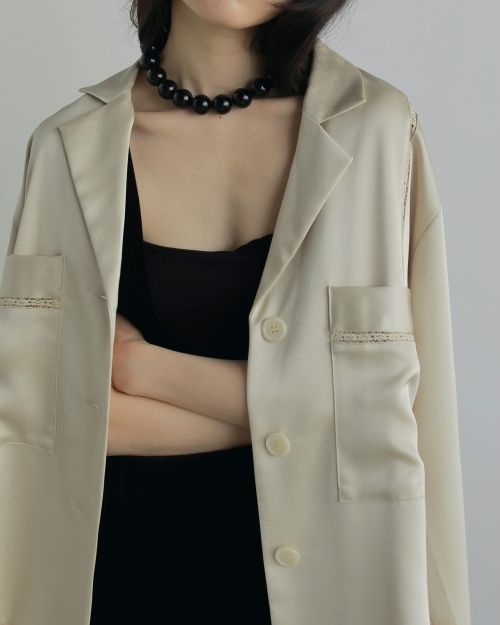 ànuke online store（アンヌーク） / Satin Tailored ShirtsSatin