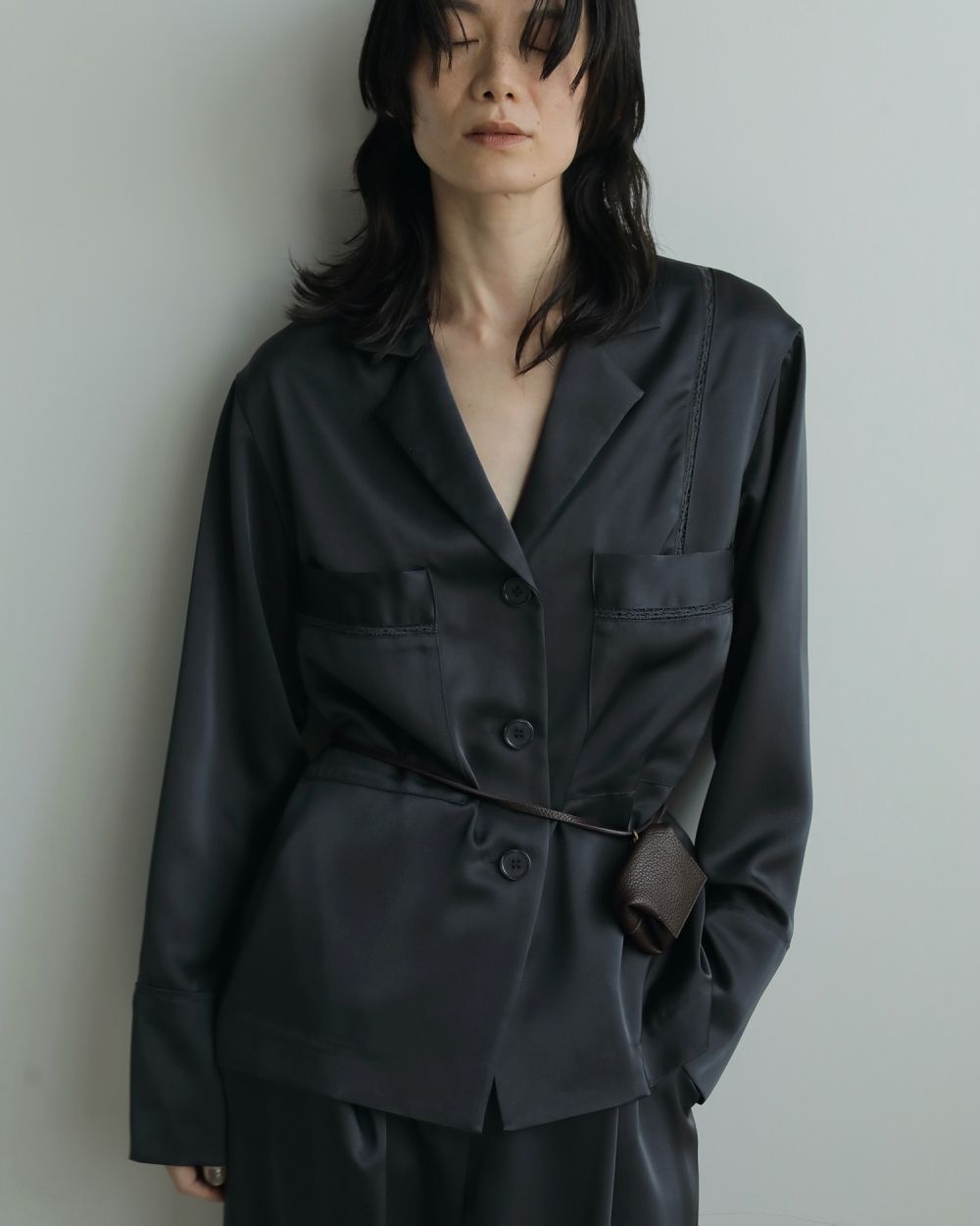 Satin Tailored Shirts Satin Tailored Shirts,サテンテーラードシャツ,62520406,シャツ,ブラウス,サテン素材,オーバーシャツ,ànuke,アンヌーク,lifes,ライフズ,25aw