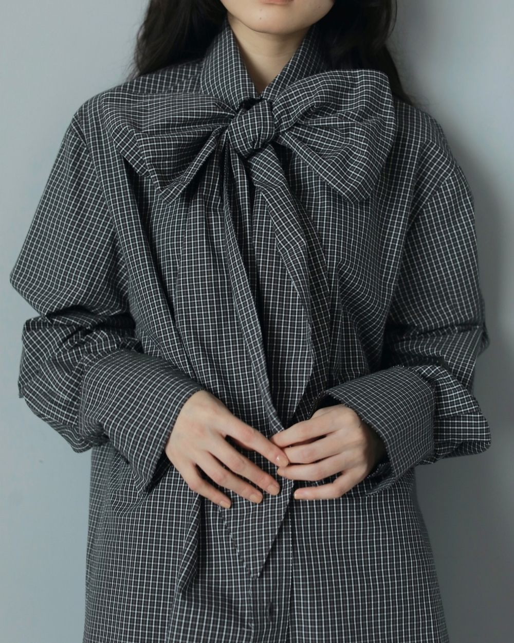 Volume Ribbon Shirts Volume Ribbon Shirts,ボリュームリボンシャツ,62520407,シャツ,ブラウス,リボン,オーバーサイズ,ànuke,アンヌーク,lifes,ライフズ,25aw