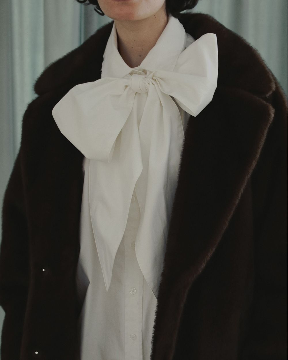 Volume Ribbon Shirts Volume Ribbon Shirts,ボリュームリボンシャツ,62520407,シャツ,ブラウス,リボン,オーバーサイズ,ànuke,アンヌーク,lifes,ライフズ,25aw