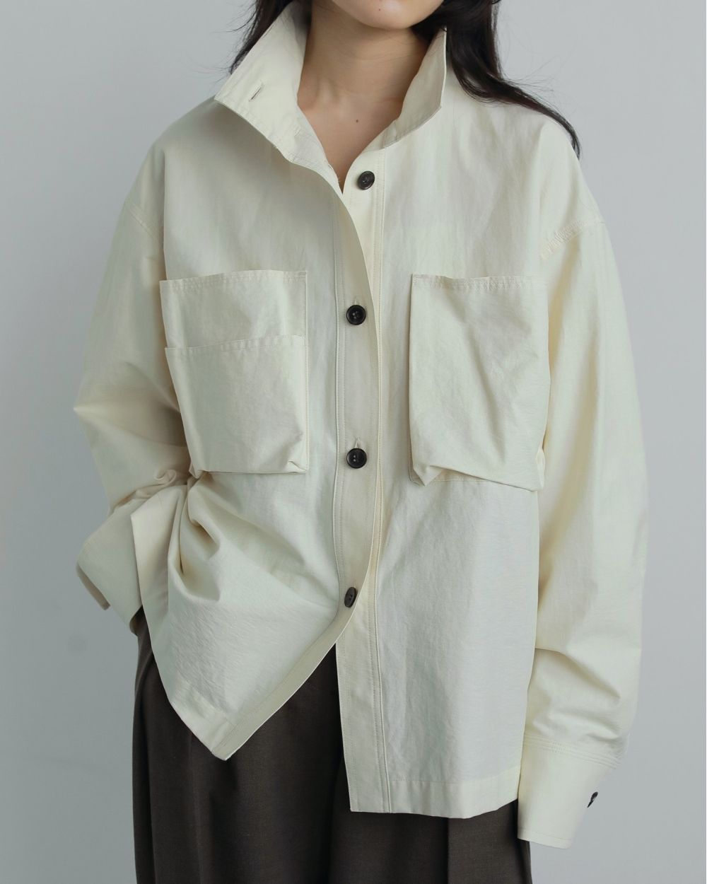 Pocket Standcollar Shirts Pocket Standcollar Shirts,ポケットスタンドカラーシャツ,62520408,シャツ,ブラウス,トップス,ànuke,アンヌーク,lifes,ライフズ,25aw