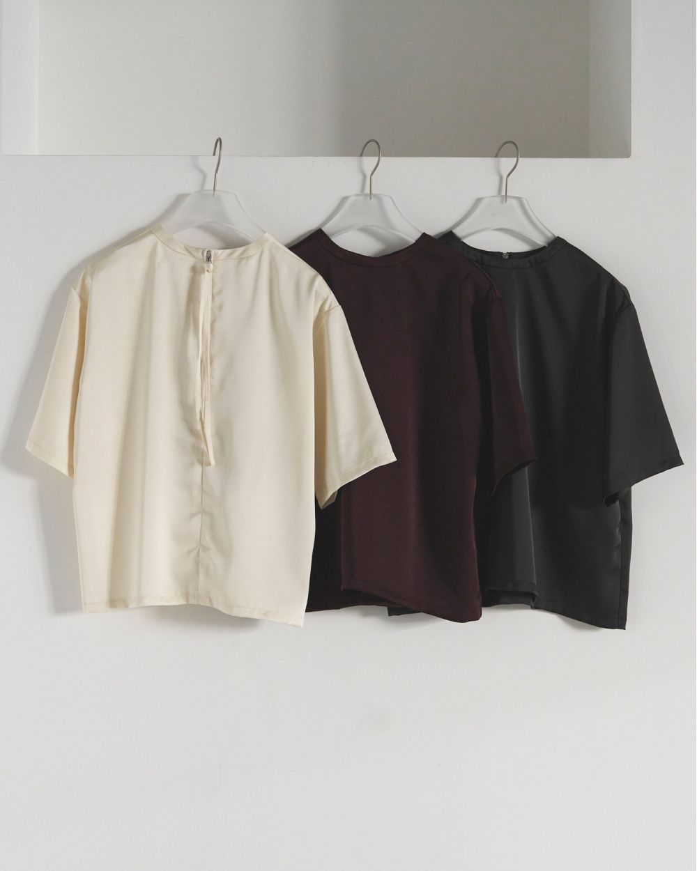Satin Over Tops Satin Over Tops,サテン オーバー トップス,62520411,トップス,ブラウス,Tシャツ,オーバーサイズ,ànuke,アンヌーク,lifes,ライフズ,25aw