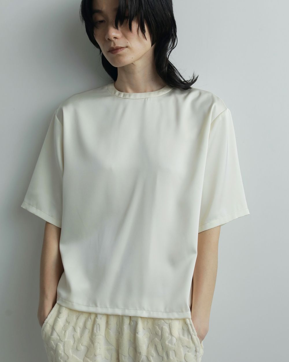 Satin Over Tops Satin Over Tops,サテン オーバー トップス,62520411,トップス,ブラウス,Tシャツ,オーバーサイズ,ànuke,アンヌーク,lifes,ライフズ,25aw