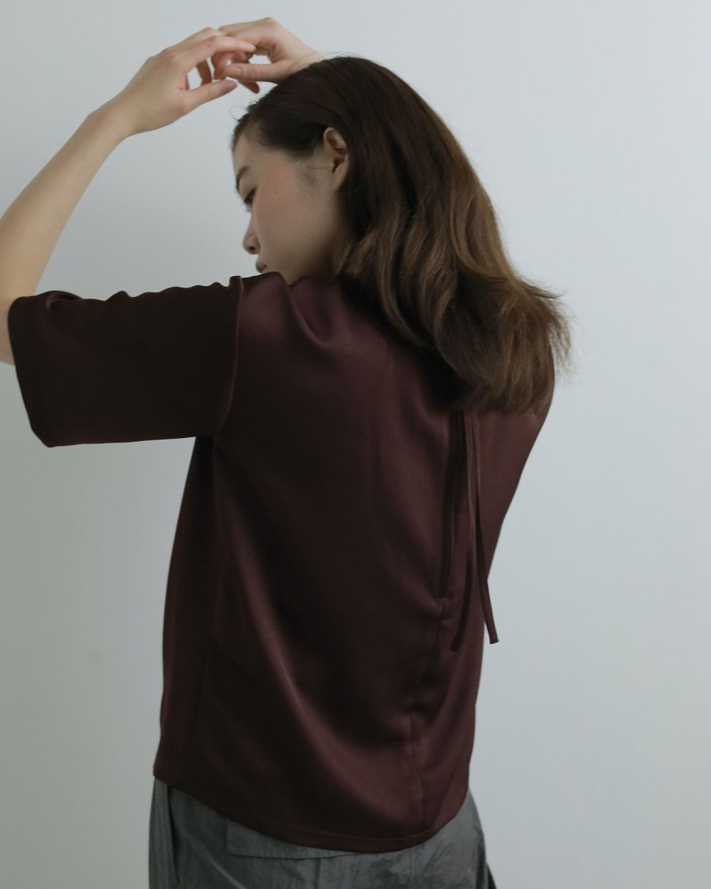 Satin Over Tops Satin Over Tops,サテン オーバー トップス,62520411,トップス,ブラウス,Tシャツ,オーバーサイズ,ànuke,アンヌーク,lifes,ライフズ,25aw