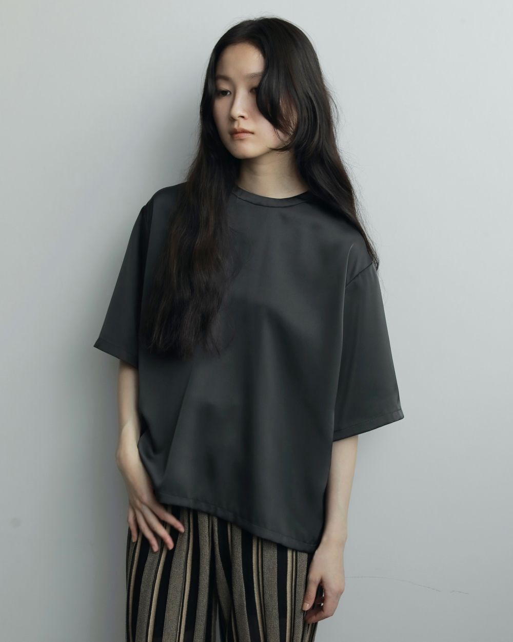 Satin Over Tops Satin Over Tops,サテン オーバー トップス,62520411,トップス,ブラウス,Tシャツ,オーバーサイズ,ànuke,アンヌーク,lifes,ライフズ,25aw