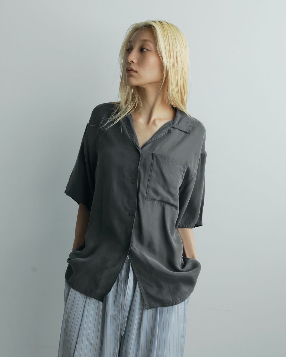 Opencollar Mellow Shirts Opencollar Mellow Shirts,オープンカラー メロウ シャツ,62520414,シャツ,ブラウス,トップス,羽織,オーバーサイズ,ànuke,アンヌーク,lifes,ライフズ,25aw