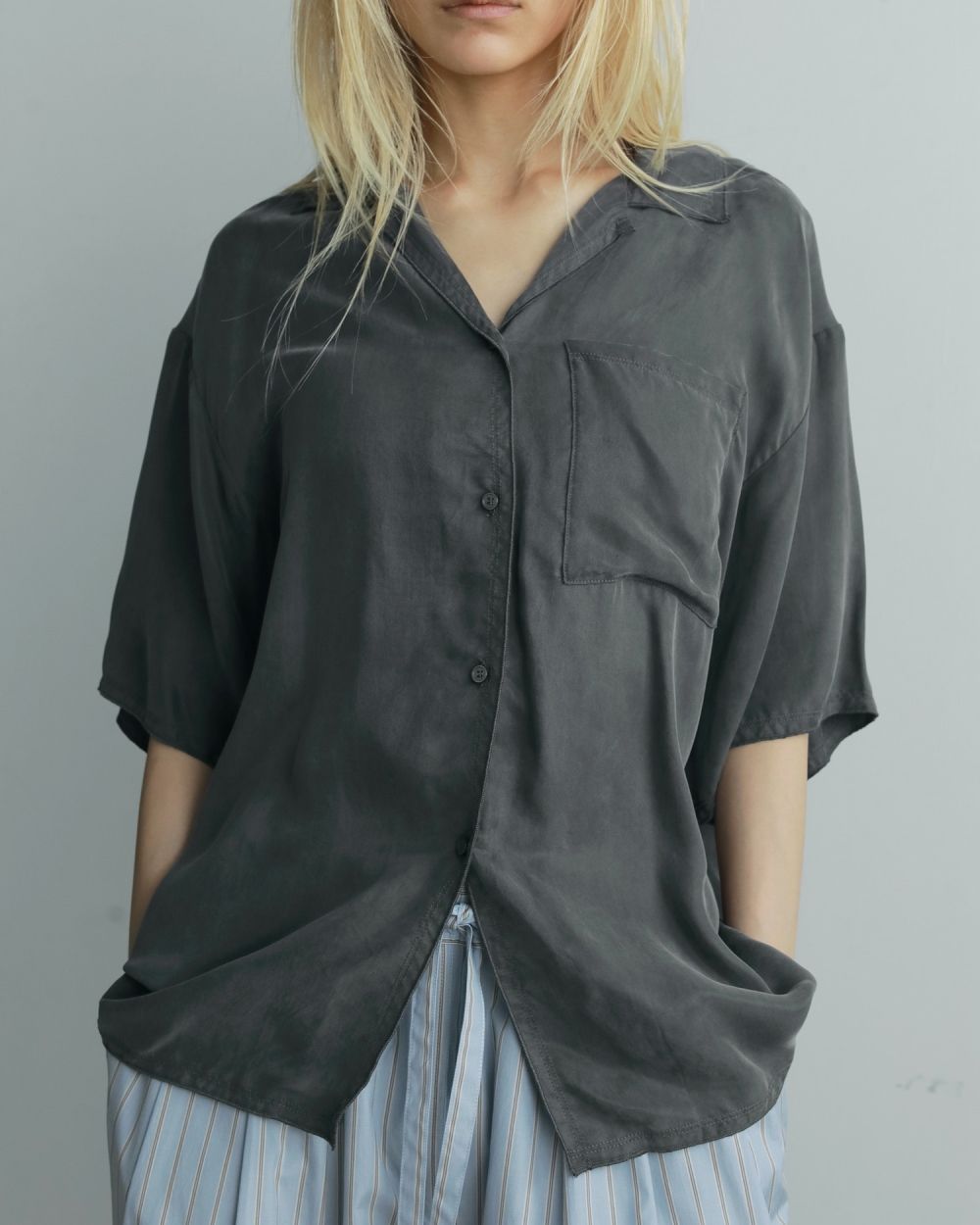 Opencollar Mellow Shirts Opencollar Mellow Shirts,オープンカラー メロウ シャツ,62520414,シャツ,ブラウス,トップス,羽織,オーバーサイズ,ànuke,アンヌーク,lifes,ライフズ,25aw