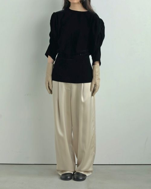 anuke Gather Velour Blouse ベロア　ブラウス ànuke online store（アンヌーク） / Velour Gather