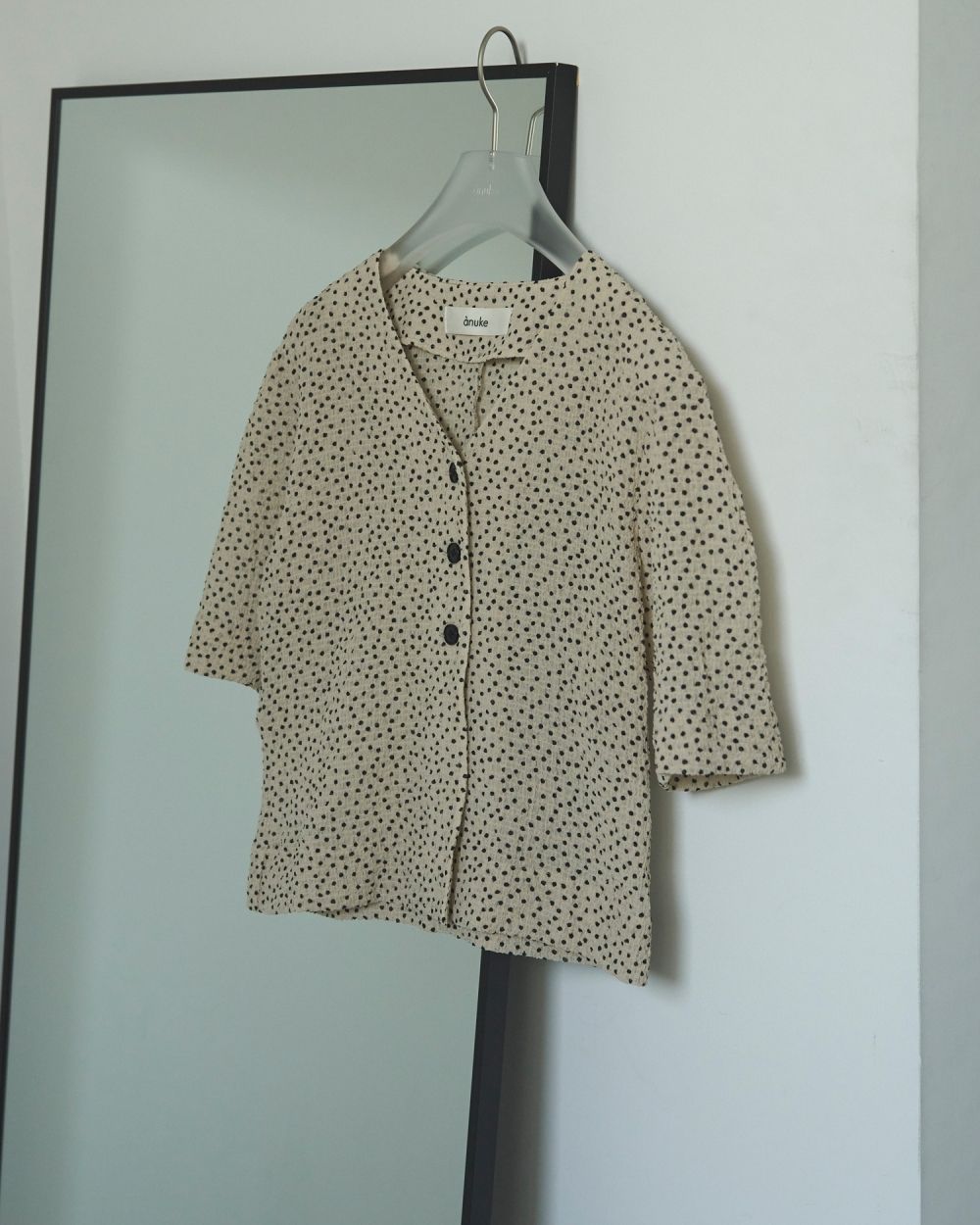 PLAN C ドット　Vネック ブラウス ànuke online store（アンヌーク） / Vneck Dot BlouseVneck Dot