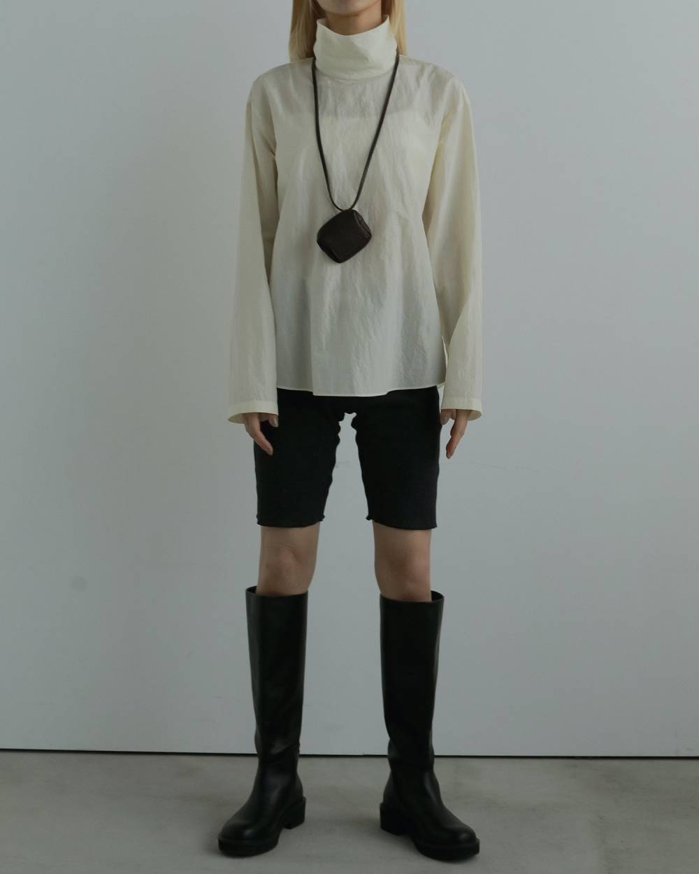 Sheer Over Blouse Sheer Over Blouse,シアー オーバー ブラウス,62520423,ブラウス,シャツ,羽織,透け感,長袖,トップス,シアー,ハイネックブラウス,オーバーサイズ,ànuke,アンヌーク,lifes,ライフズ,25aw