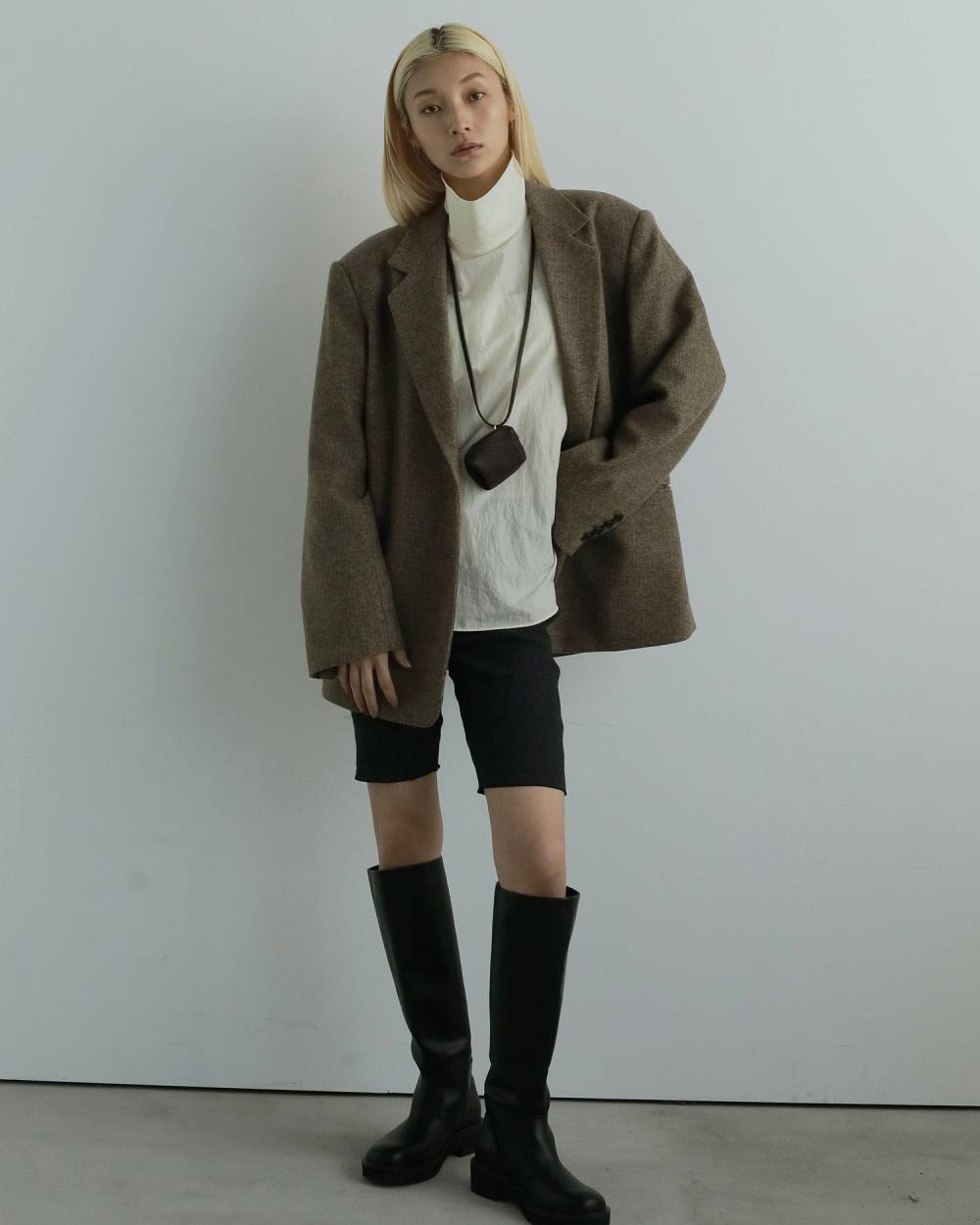 Sheer Over Blouse Sheer Over Blouse,シアー オーバー ブラウス,62520423,ブラウス,シャツ,羽織,透け感,長袖,トップス,シアー,ハイネックブラウス,オーバーサイズ,ànuke,アンヌーク,lifes,ライフズ,25aw