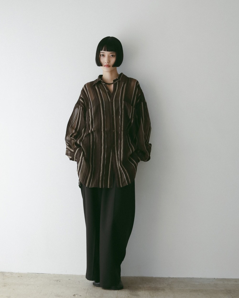トップス anuke Sheer Stripe Shirts ànuke online store（アンヌーク） / Sheer Stripe ShirtsSheer