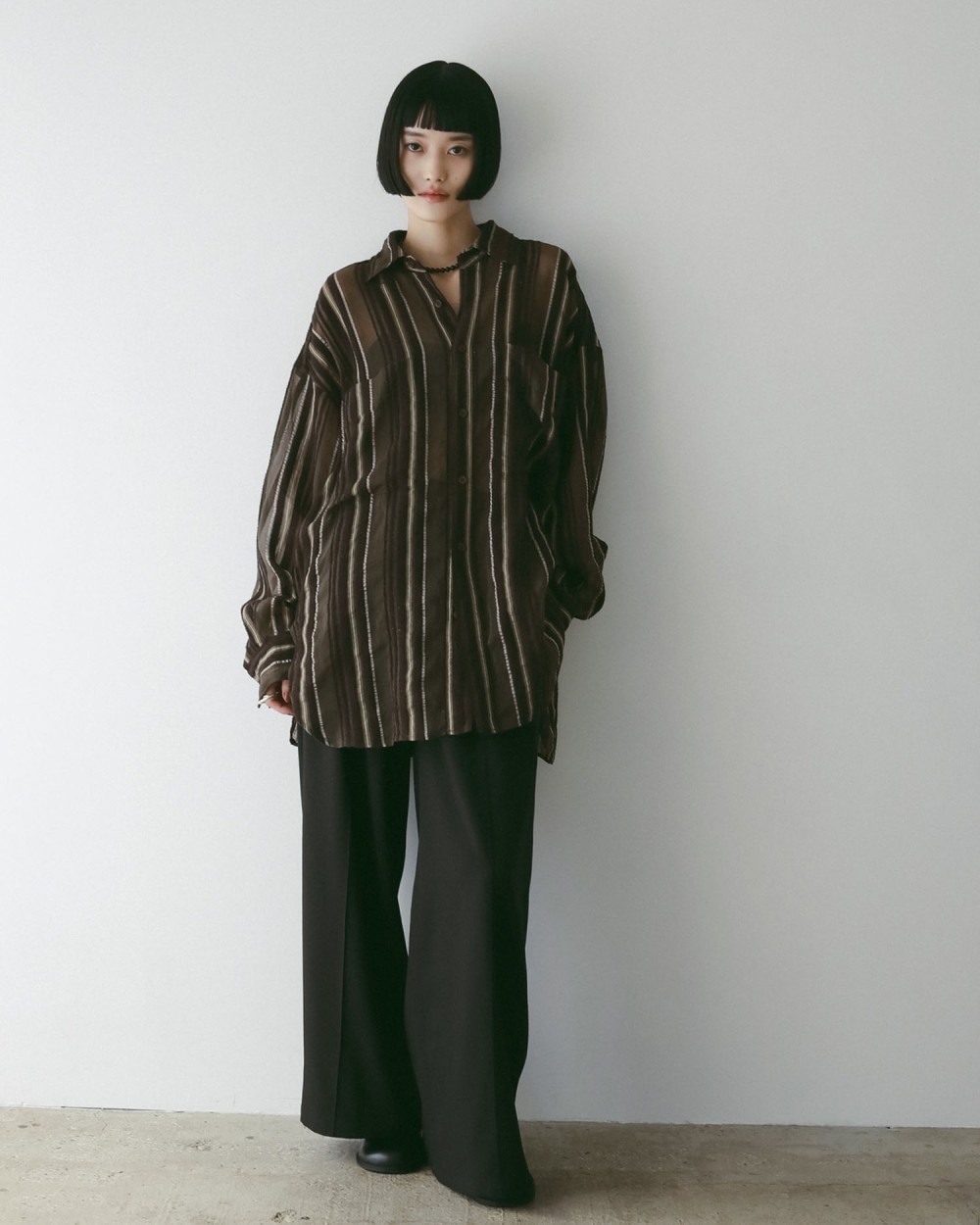ànuke online store（アンヌーク） / Sheer Stripe ShirtsSheer