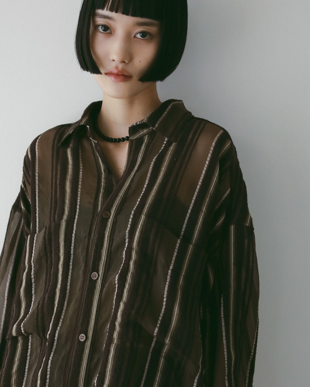 トップス anuke Sheer Stripe Shirts ànuke online store（アンヌーク） / Sheer Stripe ShirtsSheer