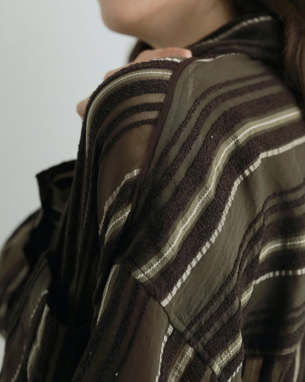 anuke 25AW Sheer Stripe Shirts ベージュ ànuke online store（アンヌーク） / Sheer Stripe ShirtsSheer