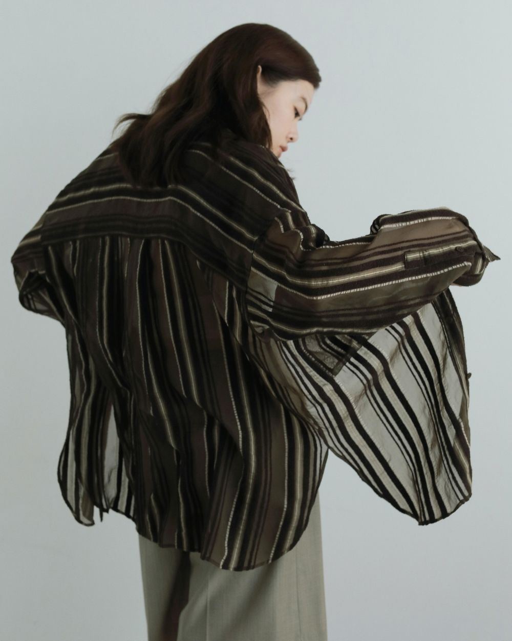 ànuke online store（アンヌーク） / Sheer Stripe ShirtsSheer