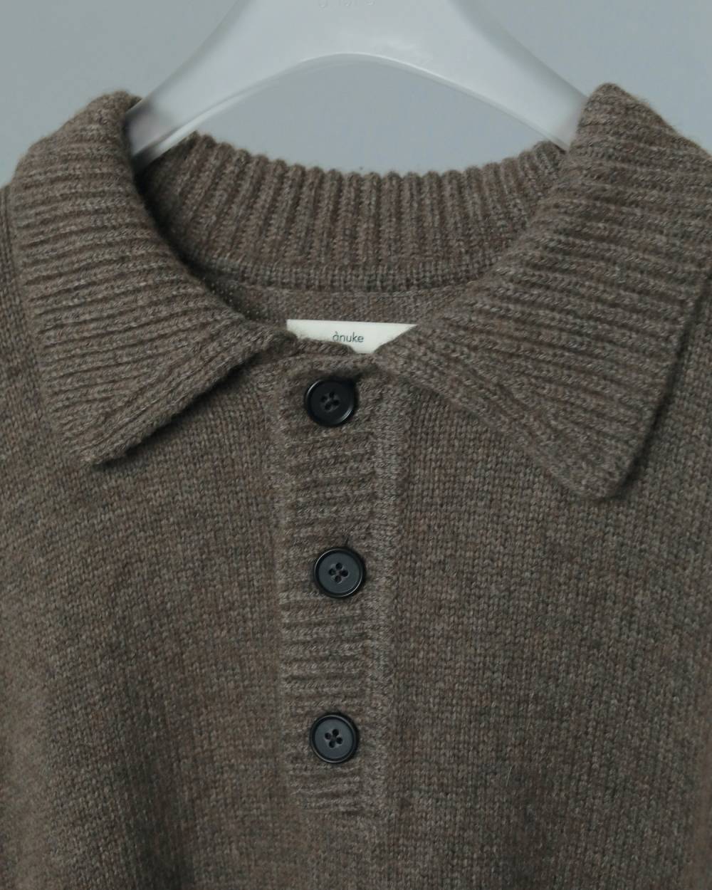 Wool Polo Knit Wool Polo Knit,ウール ポロ ニット,62520504,ニット,ニットトップス,トップス,ウール混,ànuke,アンヌーク,lifes,ライフズ,25aw