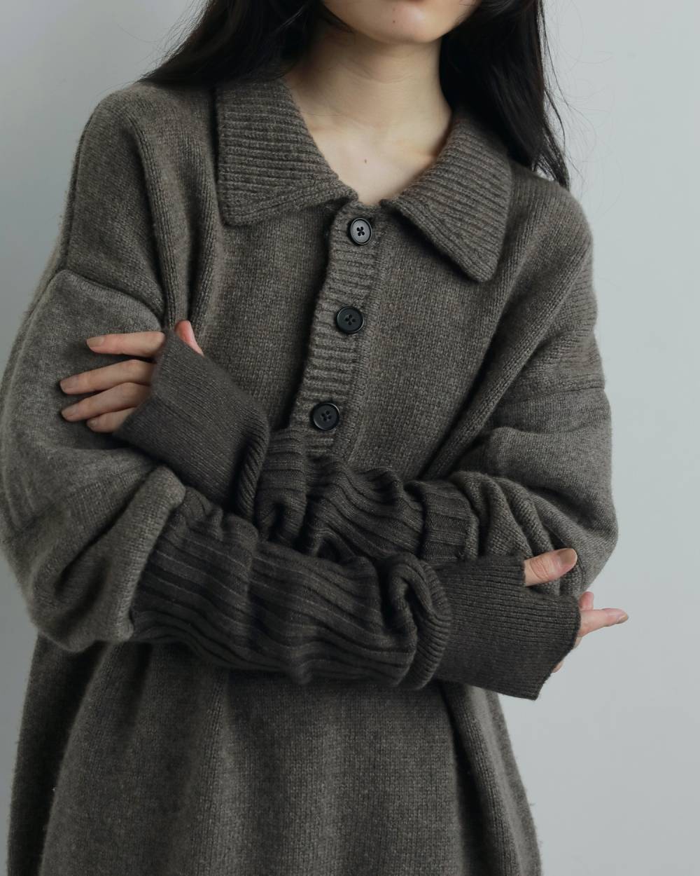 Wool Polo Knit Wool Polo Knit,ウール ポロ ニット,62520504,ニット,ニットトップス,トップス,ウール混,ànuke,アンヌーク,lifes,ライフズ,25aw