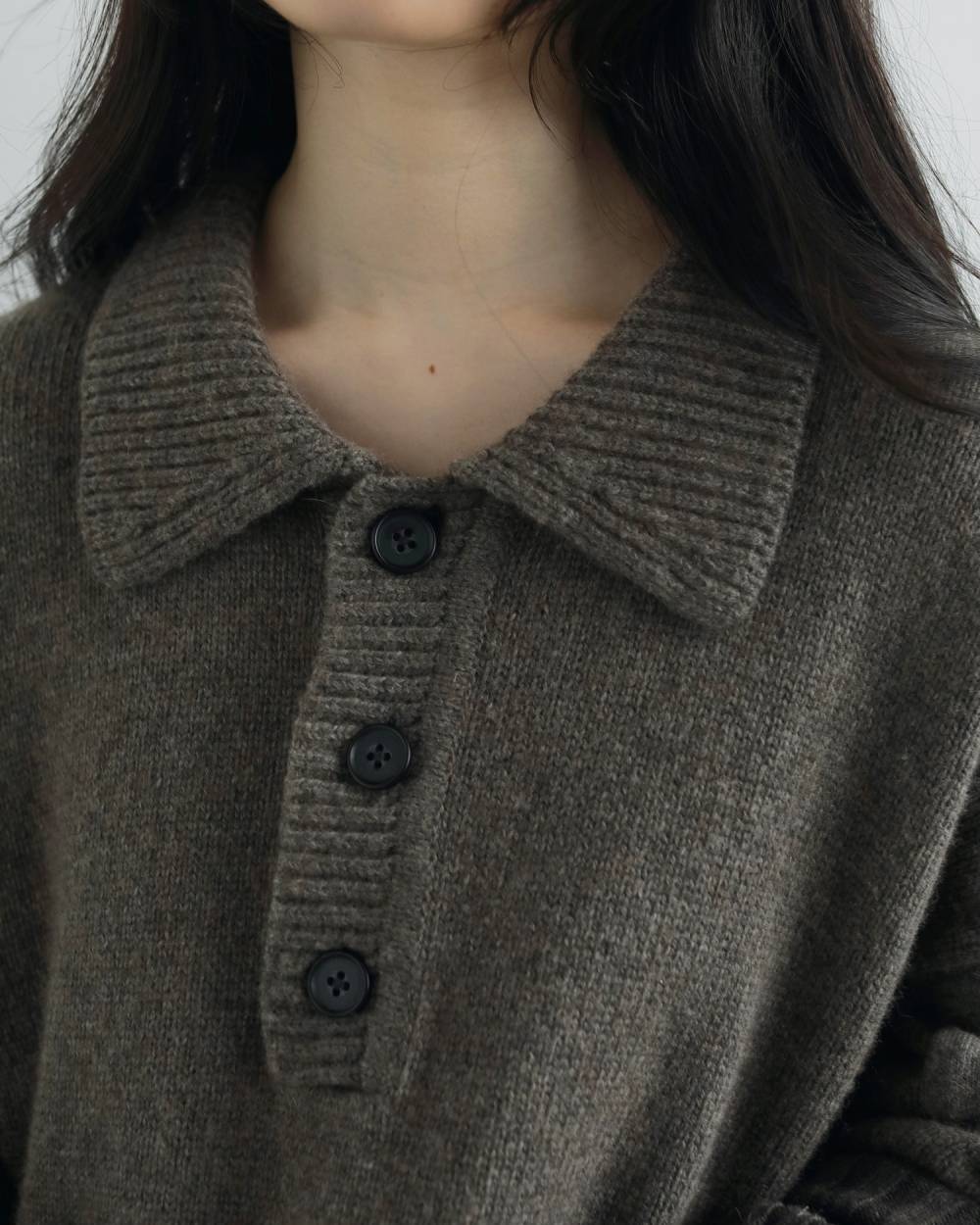 Wool Polo Knit Wool Polo Knit,ウール ポロ ニット,62520504,ニット,ニットトップス,トップス,ウール混,ànuke,アンヌーク,lifes,ライフズ,25aw