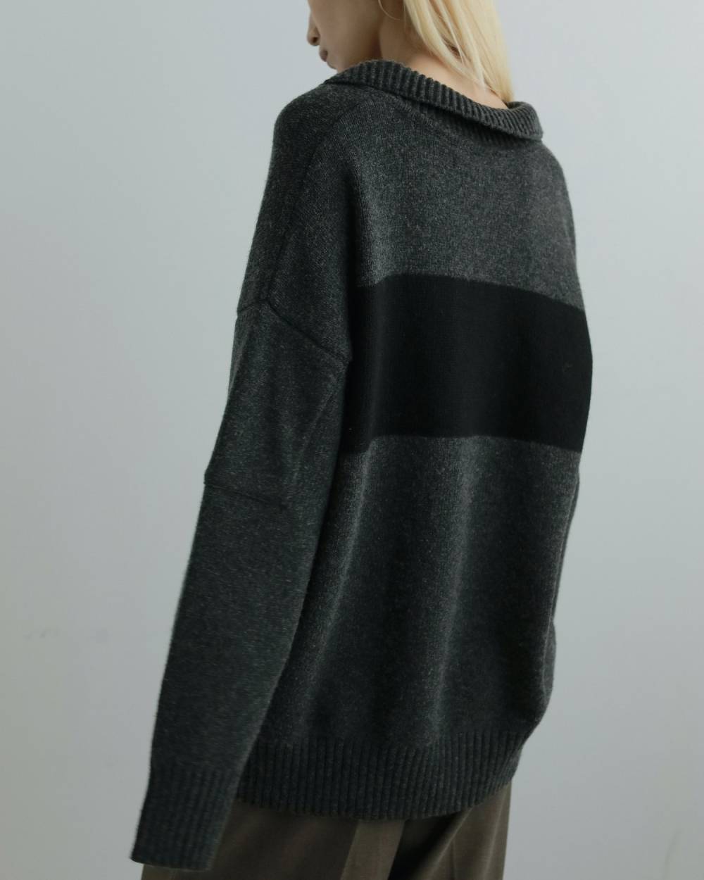 Wool Polo Knit Wool Polo Knit,ウール ポロ ニット,62520504,ニット,ニットトップス,トップス,ウール混,ànuke,アンヌーク,lifes,ライフズ,25aw