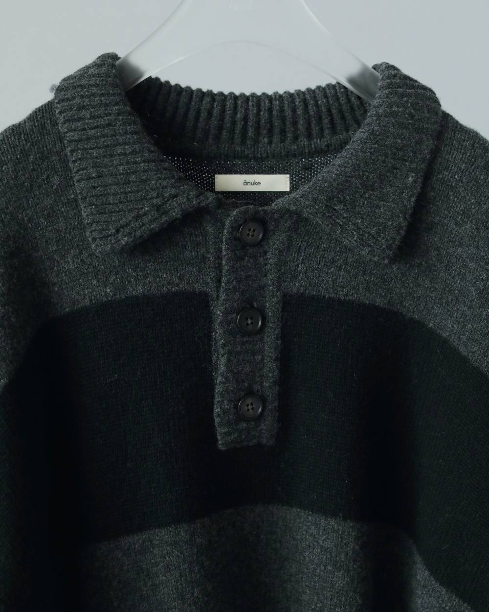 Wool Polo Knit Wool Polo Knit,ウール ポロ ニット,62520504,ニット,ニットトップス,トップス,ウール混,ànuke,アンヌーク,lifes,ライフズ,25aw