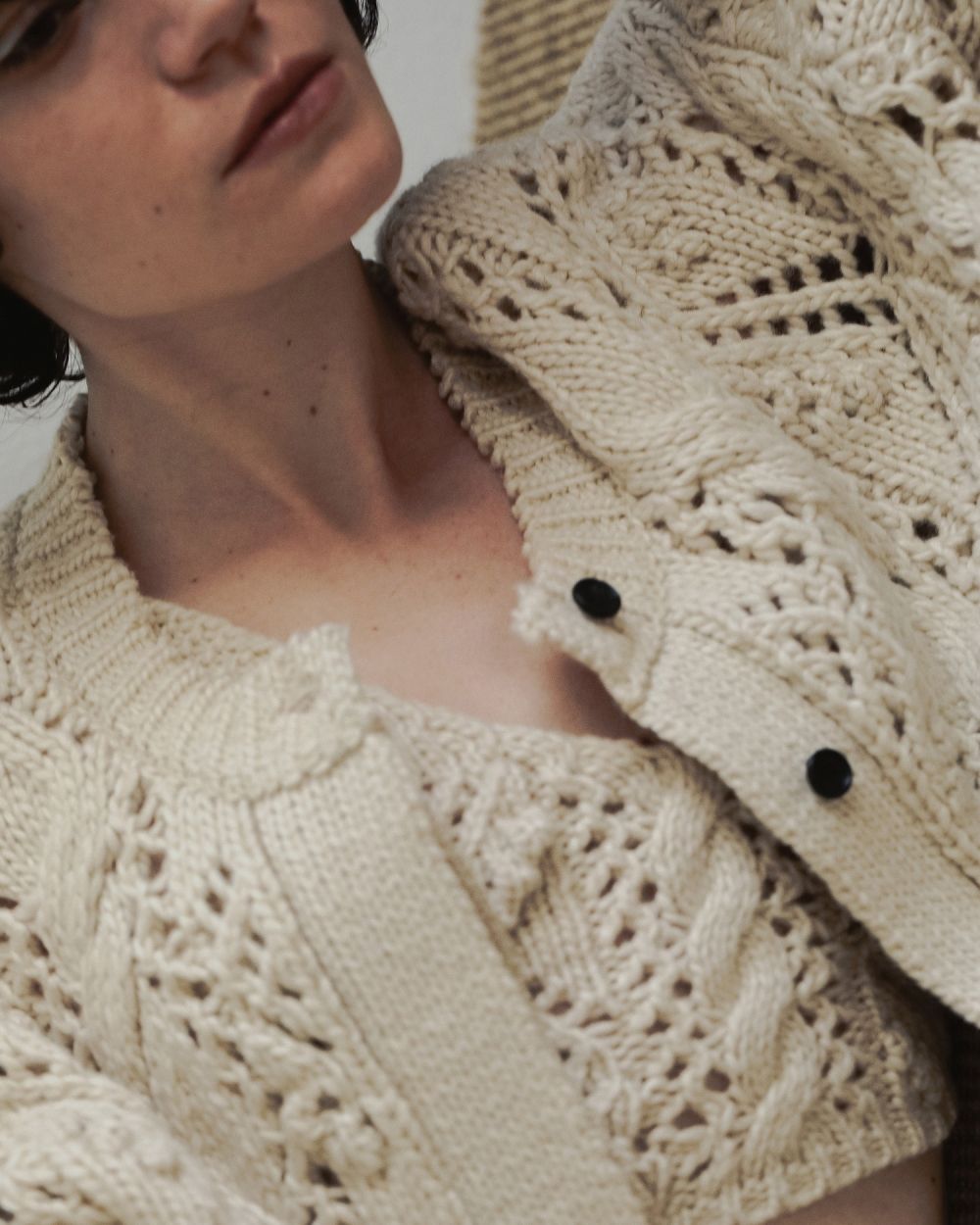 Cable Knit Bustier Cable Knit Bustier,ケーブルニットビスチェ,62520506,ニットビスチェ,トップス,ビスチェ,レイヤード,ànuke,アンヌーク,lifes,ライフズ,25aw