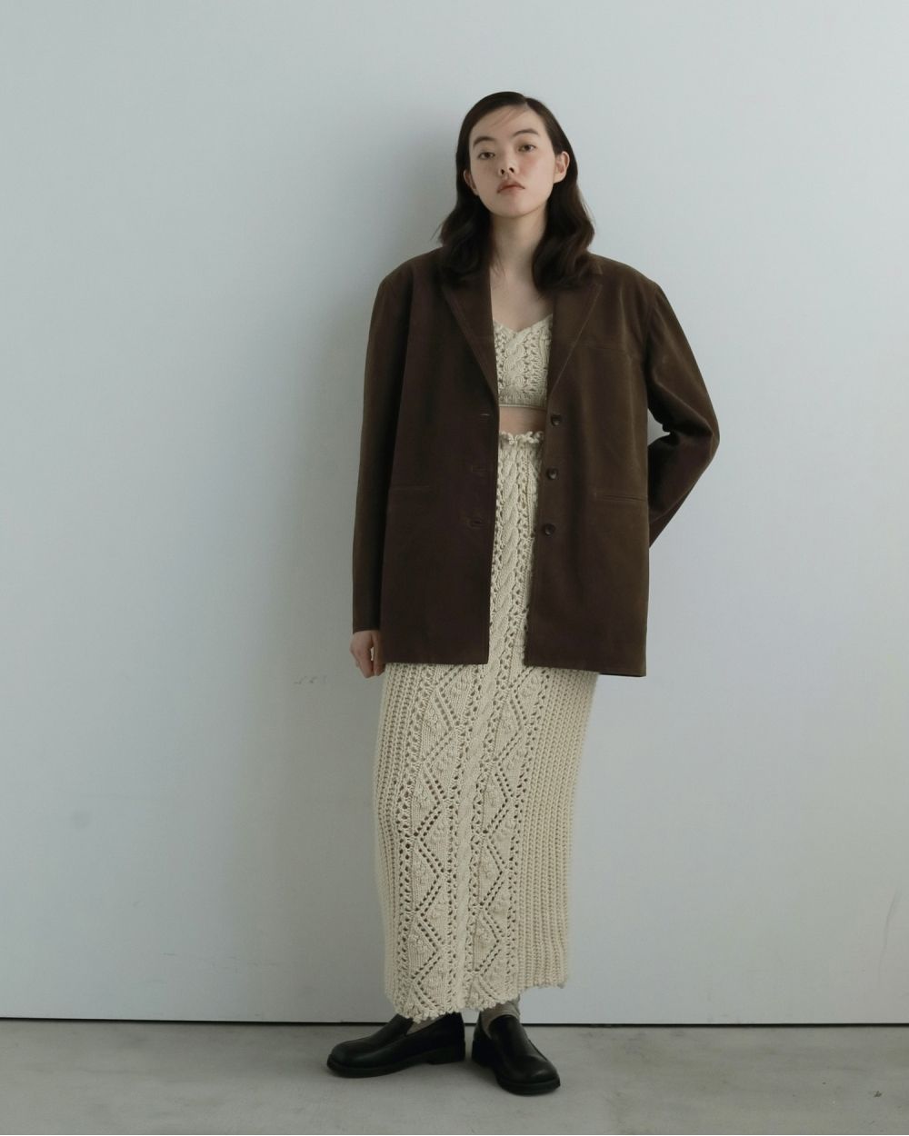 Cable Knit Bustier Cable Knit Bustier,ケーブルニットビスチェ,62520506,ニットビスチェ,トップス,ビスチェ,レイヤード,ànuke,アンヌーク,lifes,ライフズ,25aw