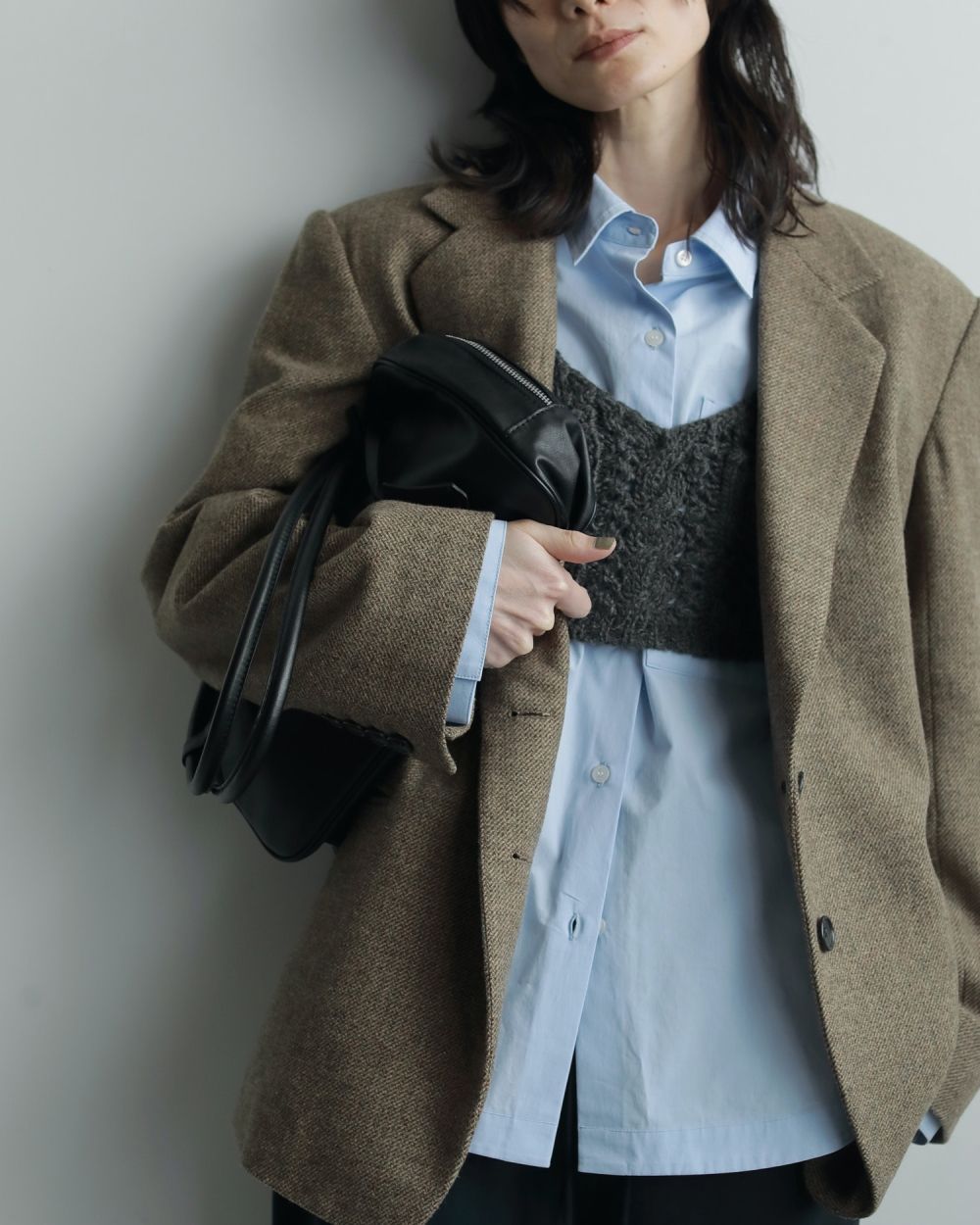 Cable Knit Bustier Cable Knit Bustier,ケーブルニットビスチェ,62520506,ニットビスチェ,トップス,ビスチェ,レイヤード,ànuke,アンヌーク,lifes,ライフズ,25aw