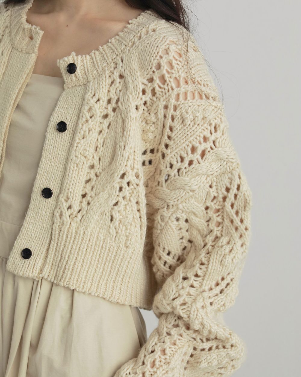 Cable Knit Cardigan Cable Knit Cardigan,ケーブルニットカーディガン,62520507,カーデ,ニットカーデ,羽織,トップス,アウター,ànuke,アンヌーク,lifes,ライフズ,25aw