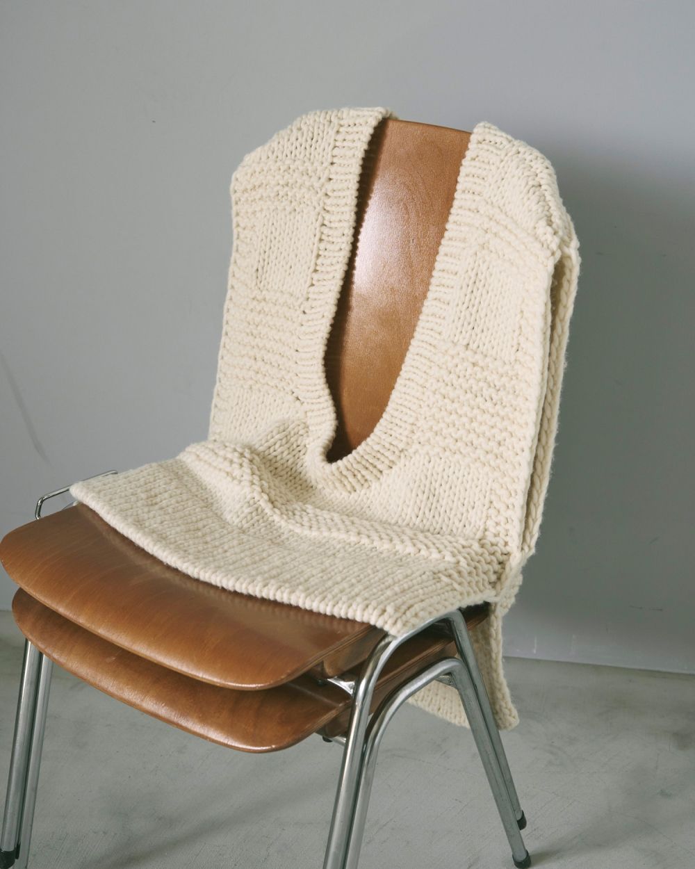 Uneck Handknit Vest Uneck Handknit Vest,ユーネックハンドニットベスト,62510903,ニット,ニットベスト,オーバーベスト,Uネック,ウール,ànuke,アンヌーク,lifes,ライフズ,25aw