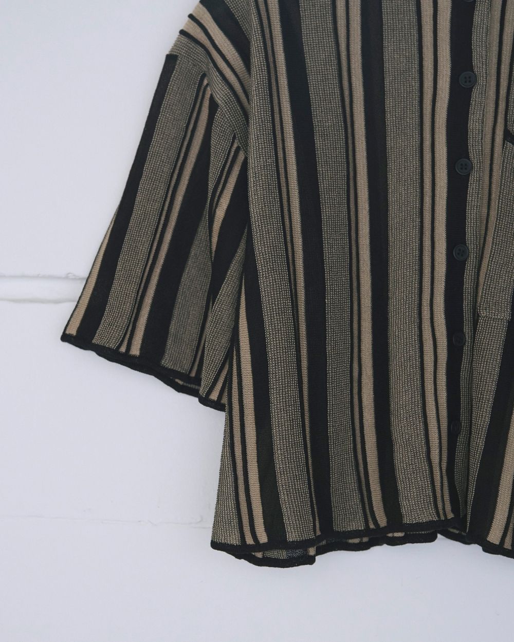 Stripe Knit Shirts Stripe Knit Shirts,ストライプ ニット シャツ,62520512,ニットシャツ,ニット,シャツ,トップス,柄,ànuke,アンヌーク,lifes,ライフズ,25aw