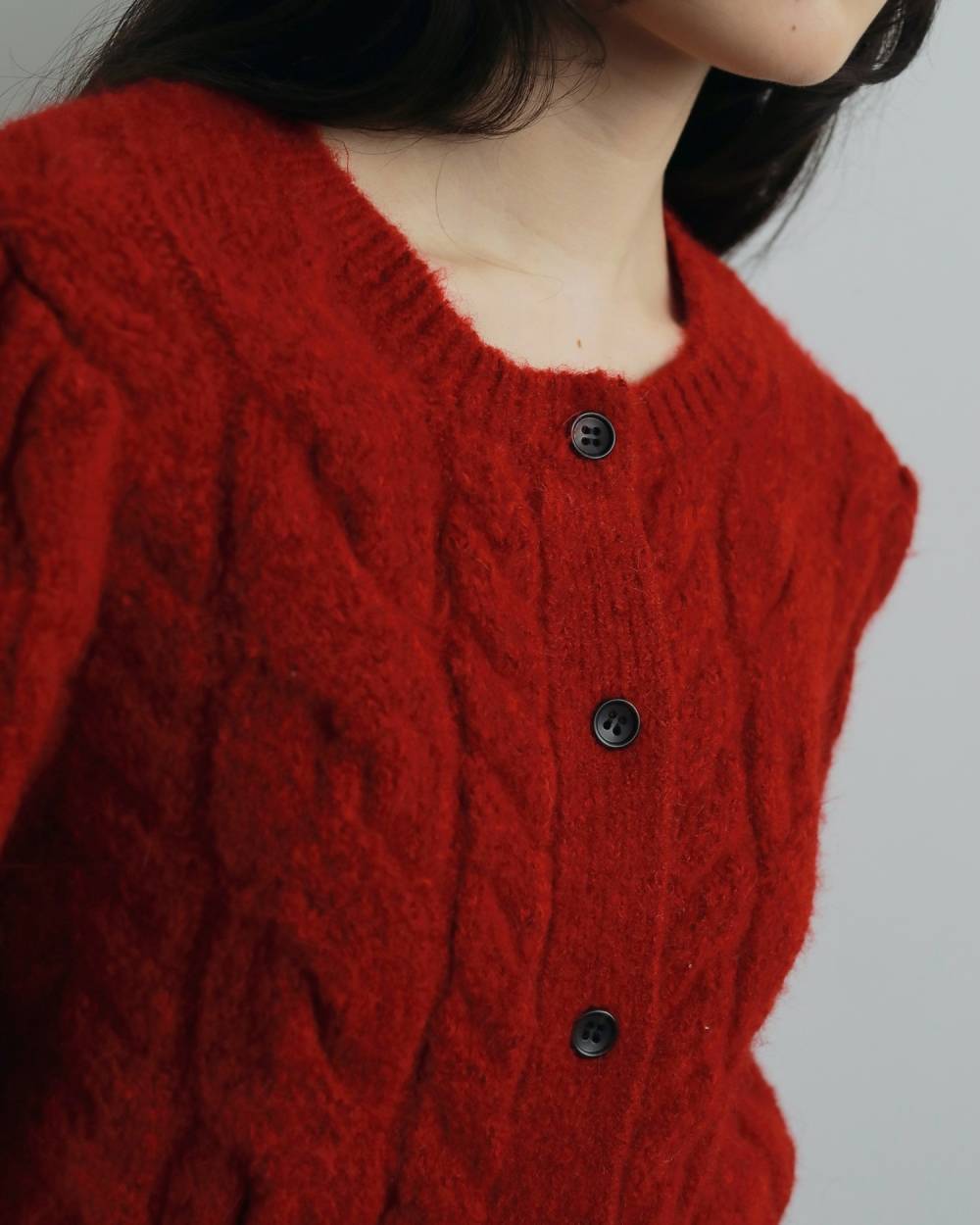 Halfsleeve Cable Cardigan Halfsleeve Cable Cardigan,ハーフスリーブ ケーブル カーディガン,62520513,カーデ,カーディガン,羽織,ニット,長袖,トップス,ケーブル,ニットカーディガン,ショート丈,2way,ànuke,アンヌーク,lifes,ライフズ,25aw