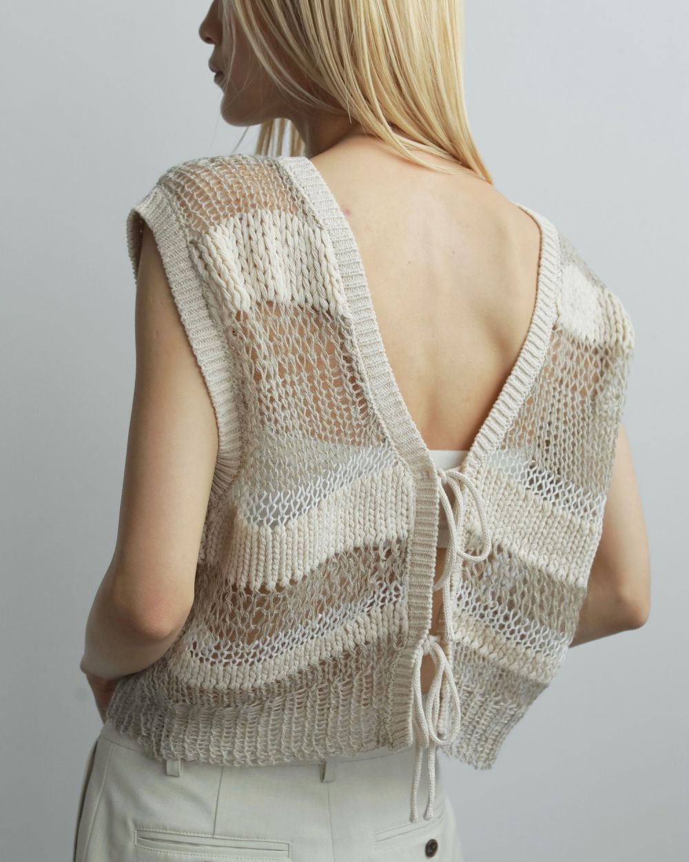 Border Knit Vest Border Knit Vest,ボーダー ニット ベスト,62520514,ニット,ベスト,トップス,ニットトップス,ボーダー,ニットベスト,2Way,柄,ànuke,アンヌーク,lifes,ライフズ,25aw