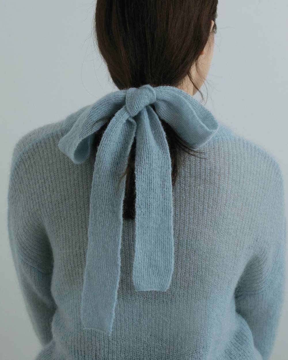 Mohair Ribbontie Knit Mohair Ribbontie Knit,モヘア リボンタイ ニット,62520517,ニット,トップス,カラーニット,毛,モヘア,リボン,ànuke,アンヌーク,lifes,ライフズ,25aw