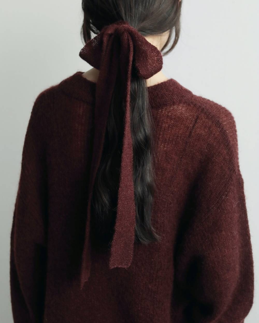 Mohair Ribbontie Knit Mohair Ribbontie Knit,モヘア リボンタイ ニット,62520517,ニット,トップス,カラーニット,毛,モヘア,リボン,ànuke,アンヌーク,lifes,ライフズ,25aw