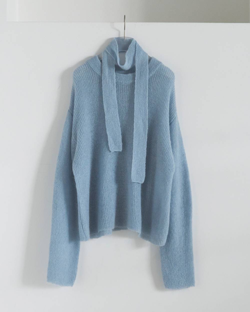 Mohair Ribbontie Knit Mohair Ribbontie Knit,モヘア リボンタイ ニット,62520517,ニット,トップス,カラーニット,毛,モヘア,リボン,ànuke,アンヌーク,lifes,ライフズ,25aw