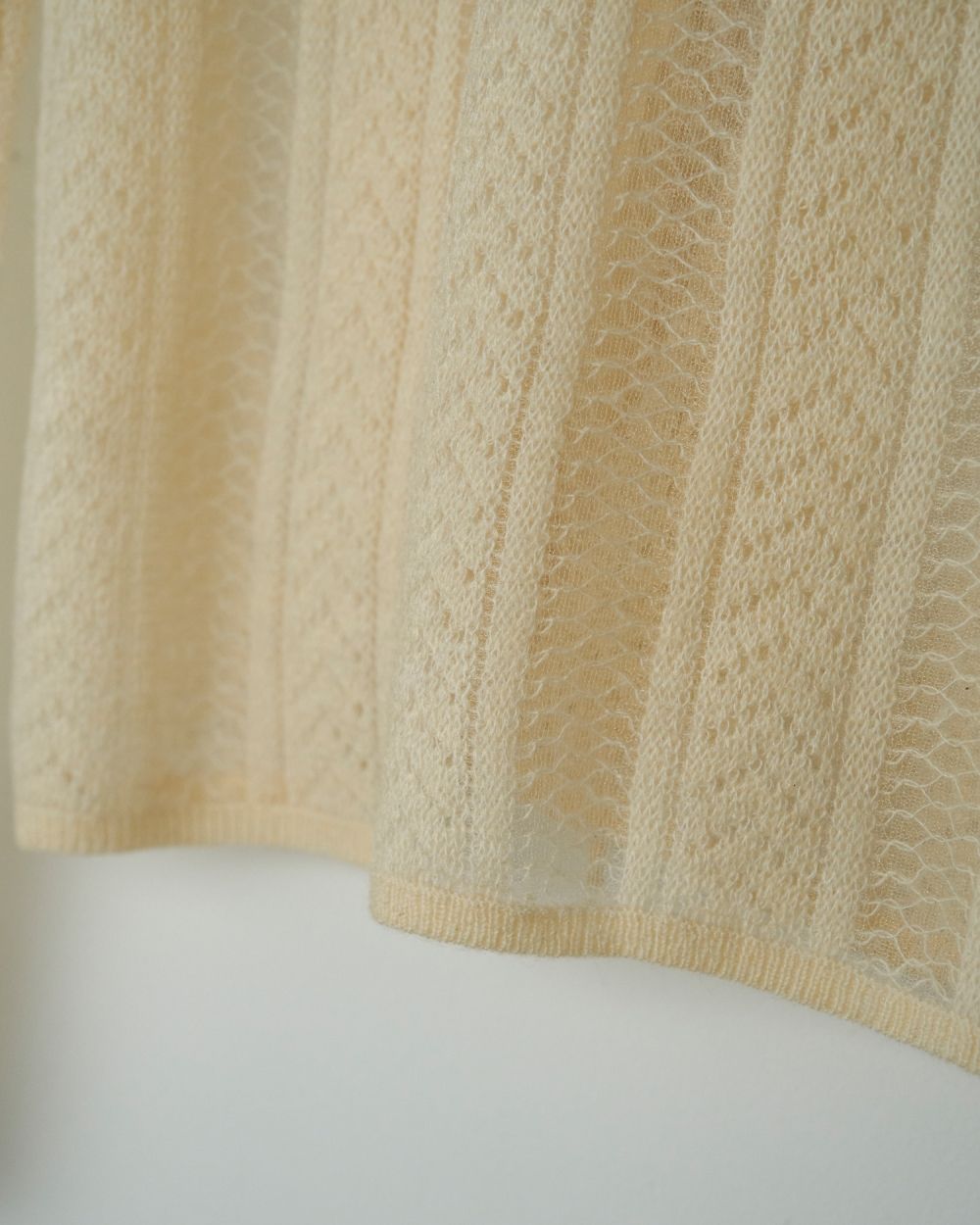 Sheer Ribbon Knit Sheer Ribbon Knit,シアー リボン ニット,62520520,ニット,トップス,ニットトップス,ストライプ,透け感,長袖,ànuke,アンヌーク,lifes,ライフズ,25aw