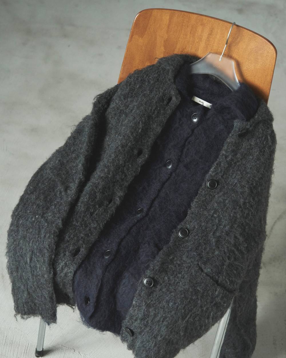 Brashed Knit Jacket Brashed Knit Jacket,ブラッシュド ニット ジャケット,62520522,ニット,トップス,ニットジャケット,JK,ジャケット,羽織,アウター,ànuke,アンヌーク,lifes,ライフズ,25aw