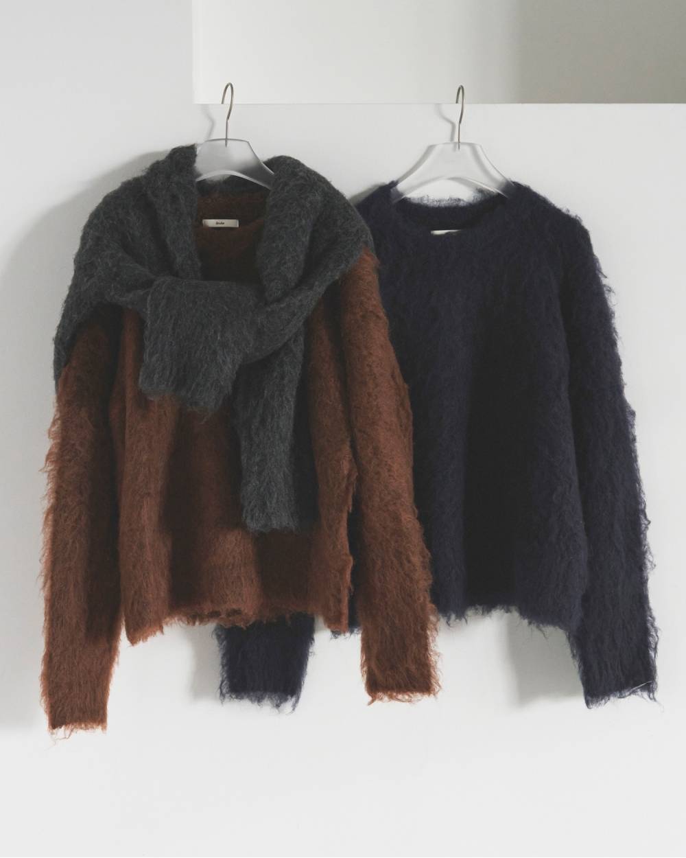 Brashed Knit Pullover Brashed Knit Pullover,ブラッシュド ニット プルオーバー,62520523,ニット,トップス,プルオーバー,ニットプルオーバー,ànuke,アンヌーク,lifes,ライフズ,25aw