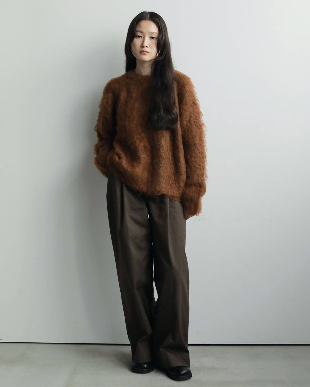 Brashed Knit Pullover Brashed Knit Pullover,ブラッシュド ニット プルオーバー,62520523,ニット,トップス,プルオーバー,ニットプルオーバー,ànuke,アンヌーク,lifes,ライフズ,25aw