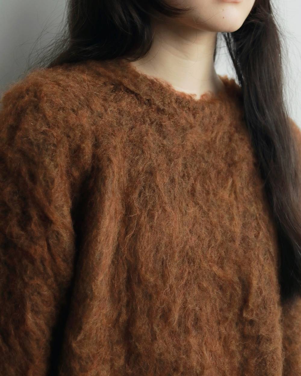 Brashed Knit Pullover Brashed Knit Pullover,ブラッシュド ニット プルオーバー,62520523,ニット,トップス,プルオーバー,ニットプルオーバー,ànuke,アンヌーク,lifes,ライフズ,25aw