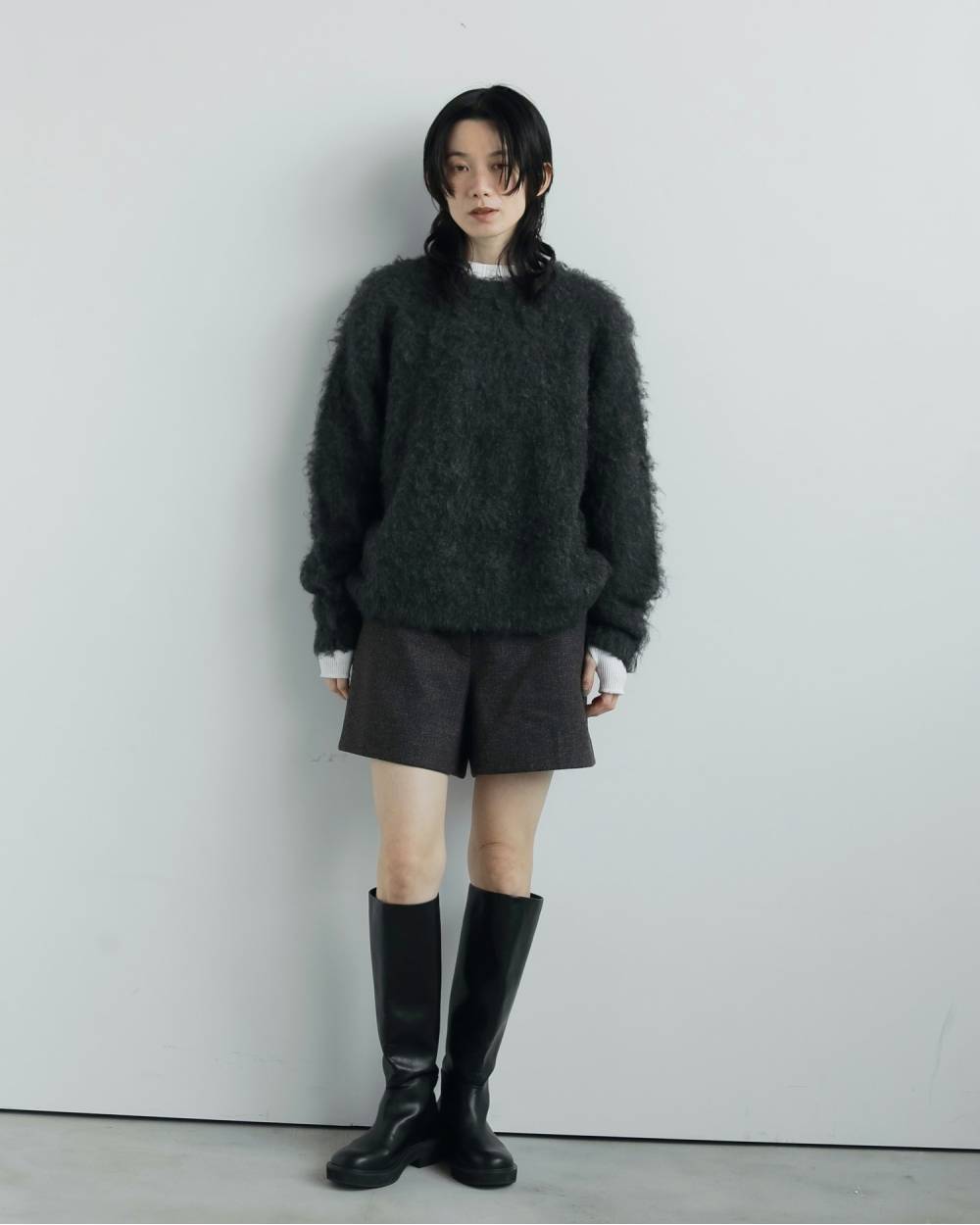 Brashed Knit Pullover Brashed Knit Pullover,ブラッシュド ニット プルオーバー,62520523,ニット,トップス,プルオーバー,ニットプルオーバー,ànuke,アンヌーク,lifes,ライフズ,25aw