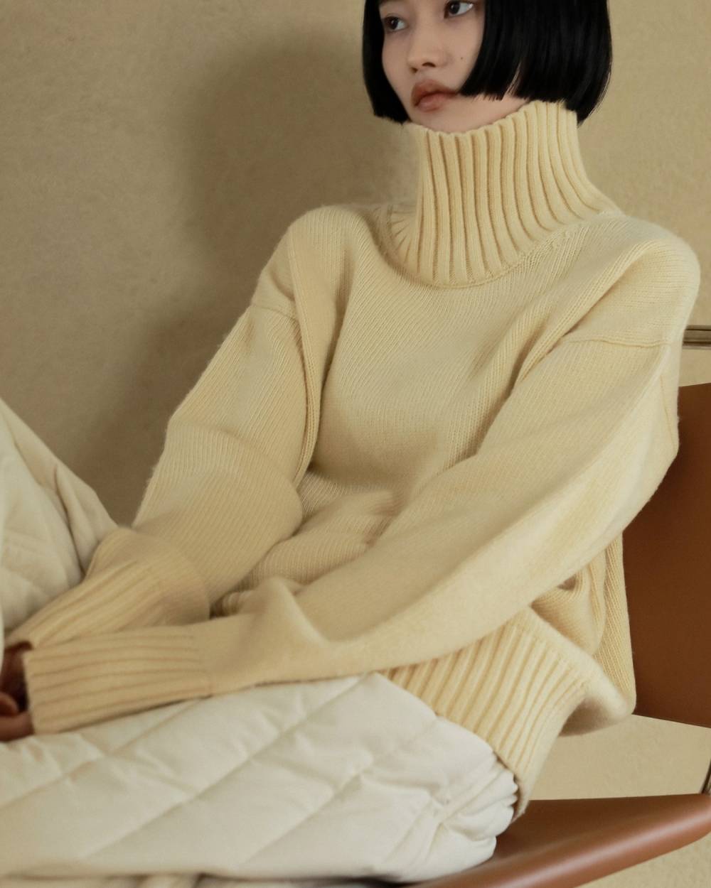 Merinowool Turtle Knit Merinowool Turtle Knit,メリノウール タートル ニット,62520524,トップス,ニット,タートルニット,タートル,ànuke,アンヌーク,lifes,ライフズ,25aw