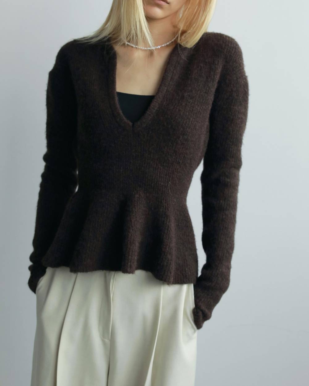 Soft Peplum Knit Soft Peplum Knit,ソフト ペプラム ニット,62520525,ニット,トップス,ニットトップス,ànuke,アンヌーク,lifes,ライフズ,25aw