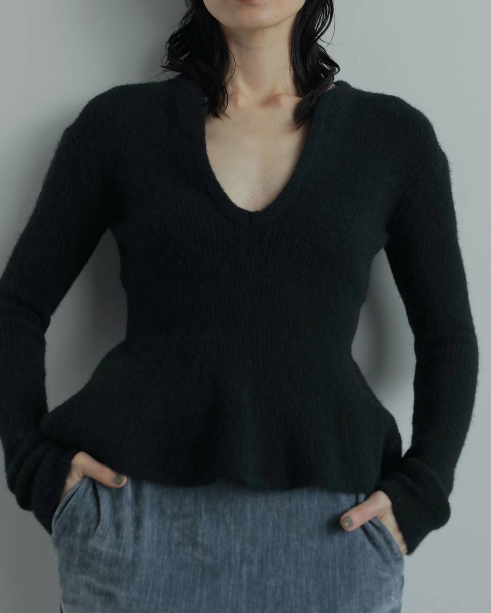 Soft Peplum Knit Soft Peplum Knit,ソフト ペプラム ニット,62520525,ニット,トップス,ニットトップス,ànuke,アンヌーク,lifes,ライフズ,25aw