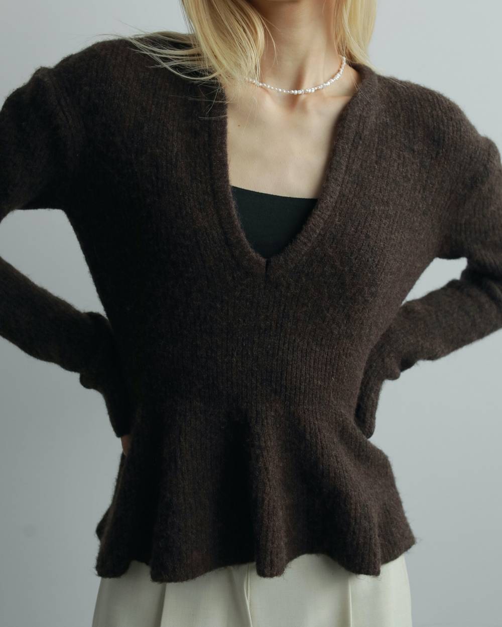 Soft Peplum Knit Soft Peplum Knit,ソフト ペプラム ニット,62520525,ニット,トップス,ニットトップス,ànuke,アンヌーク,lifes,ライフズ,25aw